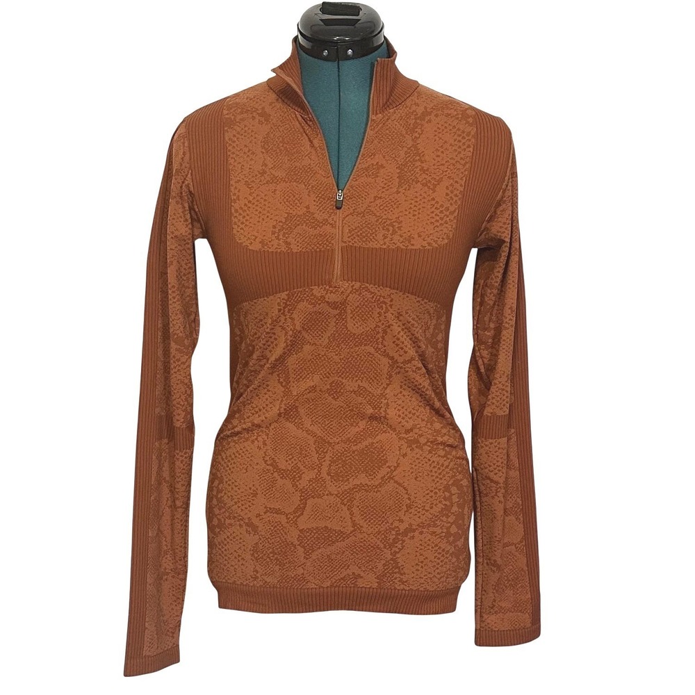 Varley Sweater Womens Small Medium Auburn Snake Half Zip‎ Pullover Top Athletic